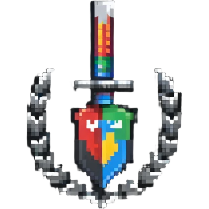 gaming console with sword server logo emoji