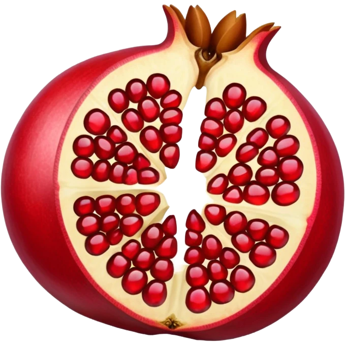 pomegranate cut in half emoji