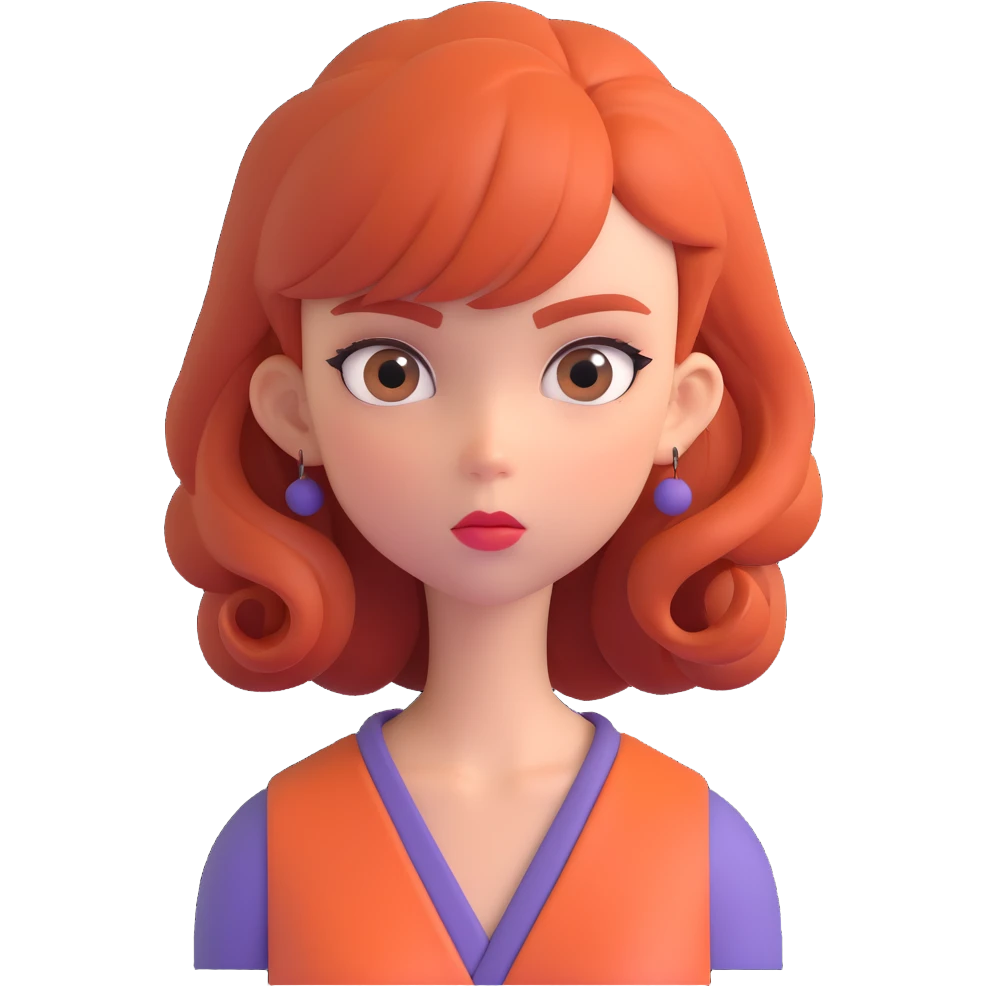 mean girl emoji, rolling her eyes, stylish hair, attitude emoji