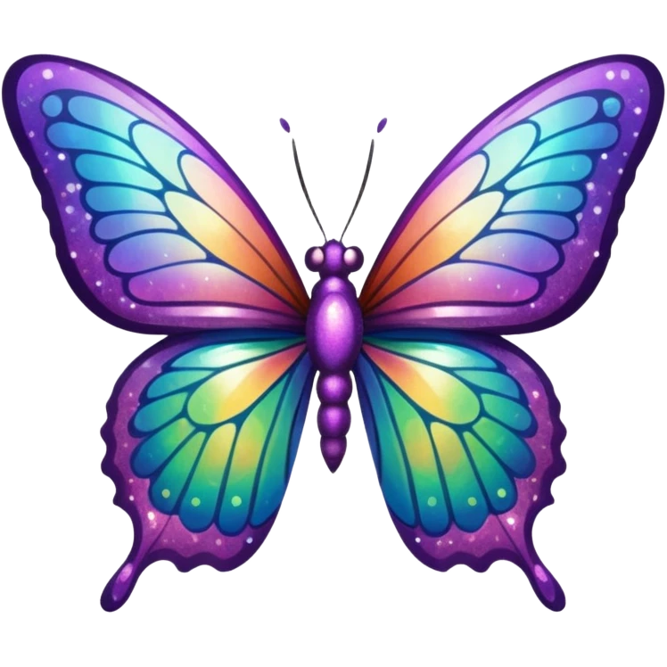 glitter butterfly emoji