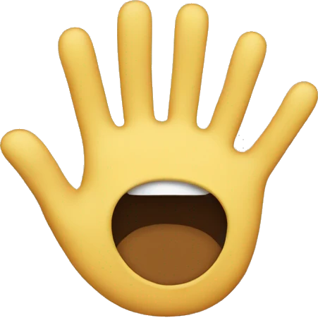 emoji sticky out there hand emoji