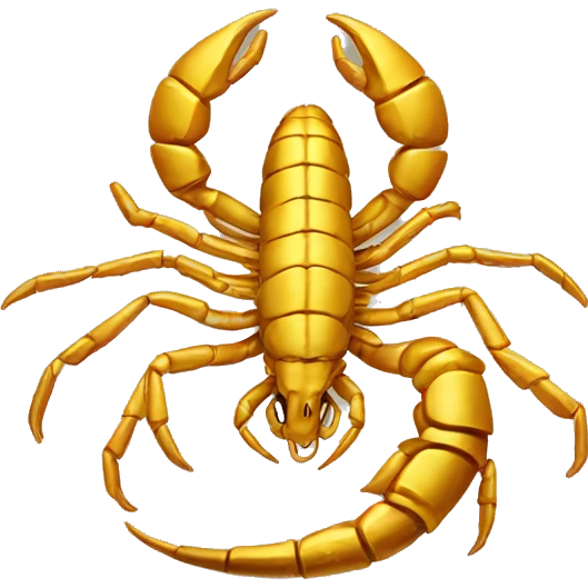 S shaped golden scorpion emoji