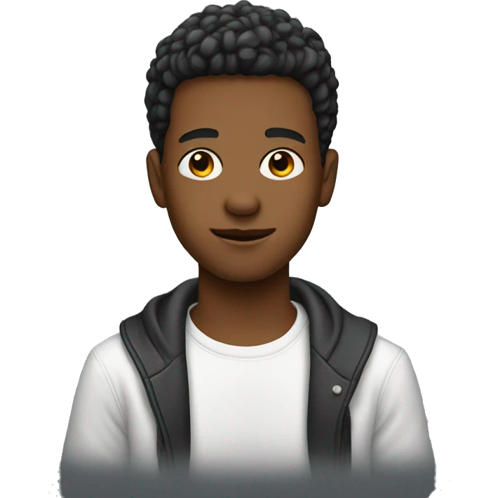 casual portrait of stylish boy emoji