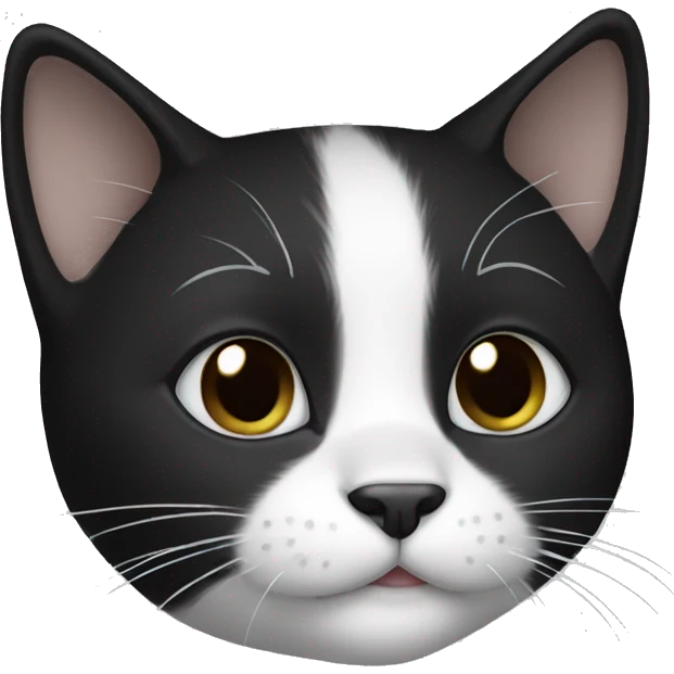 Black and white kitty emoji