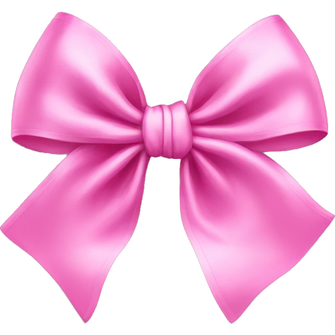 Pink realistic silk bow emoji