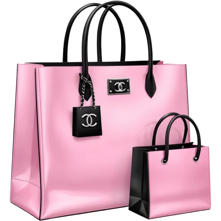 victoria secret shopping bag, chanel shopping bag emoji