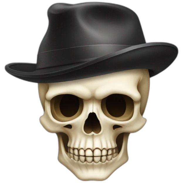 Skull with hat emoji