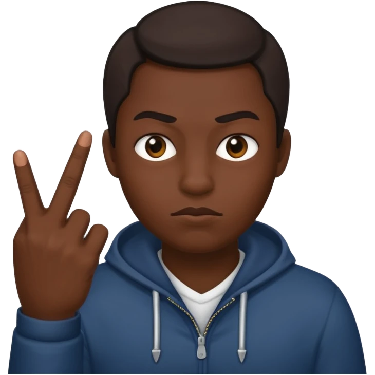Middle finger mean mugging emoji