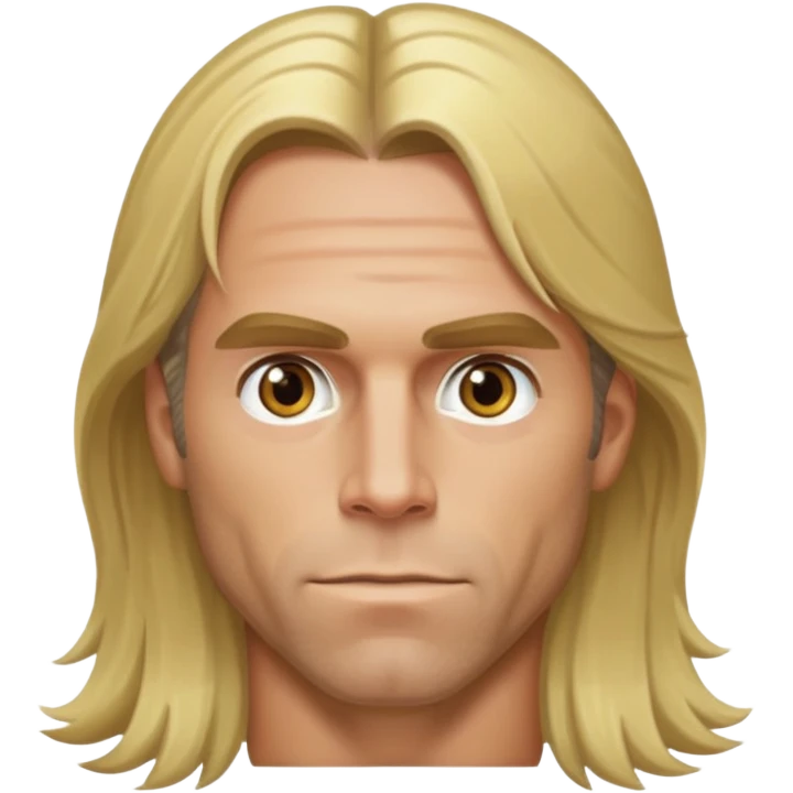 Shawn Michaels with hazel eyes, long blonde hair emoji