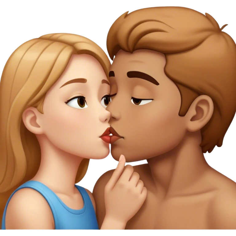 Tonsil hockey kissing emoji