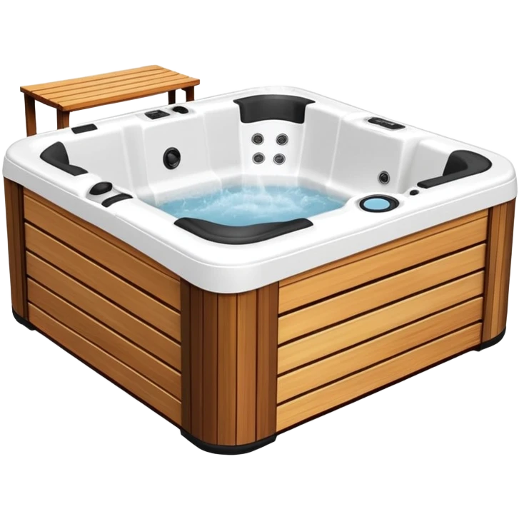 bubbling jacuzzi hot tub with steam emoji