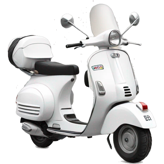 vespa white cute emoji