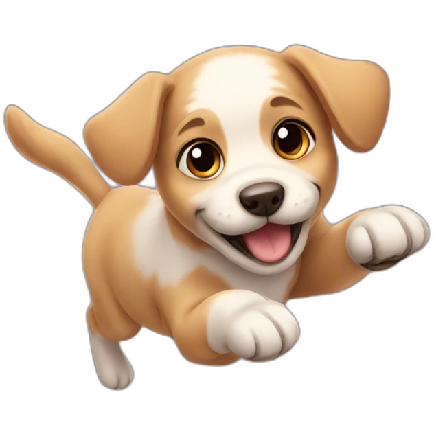 Puppy flying  emoji