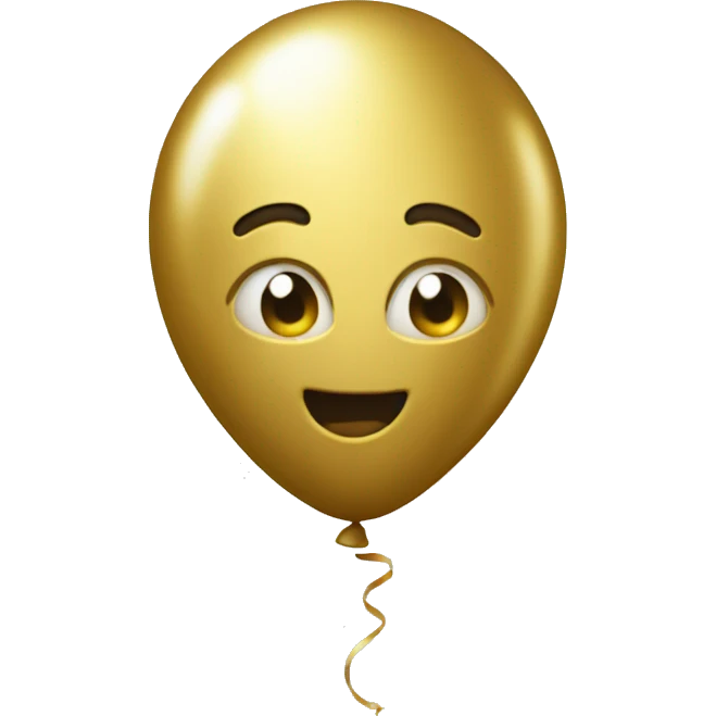 Gold-balloon-shaped-like-0 emoji