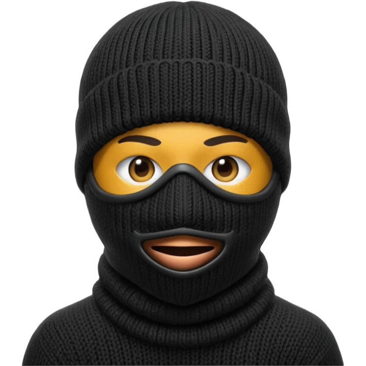 Ski mask black emoji