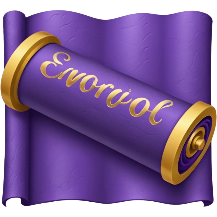 purple Scroll with quote emoji