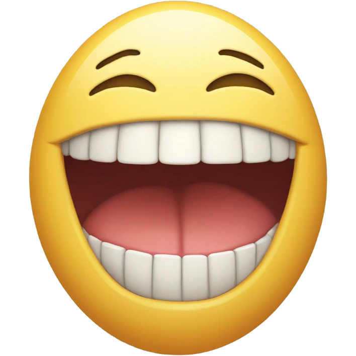 Mouth full with a bulging cheek, as if a stylized expression to show there is a large jawbreaker in their mouth emoji