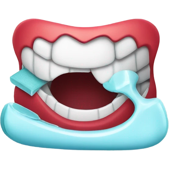Toothpaste in mouth emoji