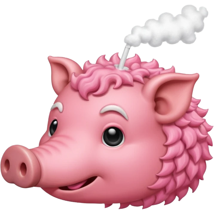A hog snorting a line of white substance  emoji