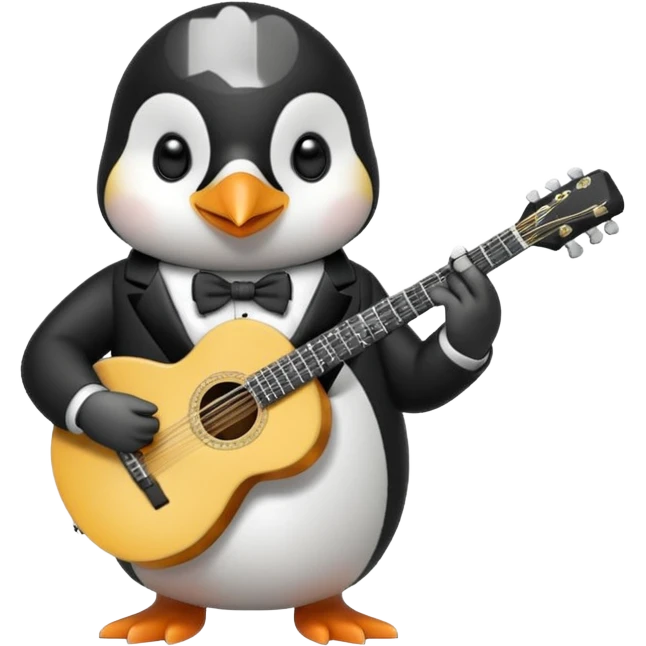 guitar hero penguin emoji