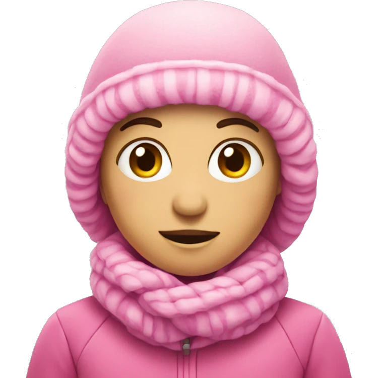 Pink winter emoji