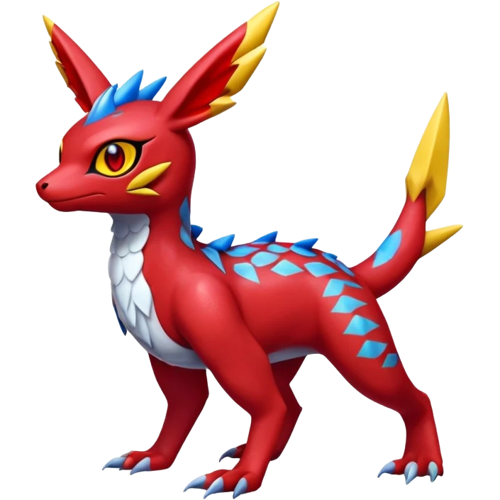  Cute Guilmon-Latias-Koraidon-Umbreon-Fakémon-hybrid-creature (full body)  emoji