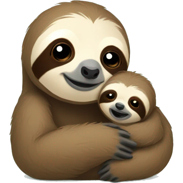 Sloth wirh baby emoji