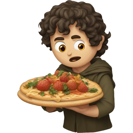 Frodo eating fricadelle emoji