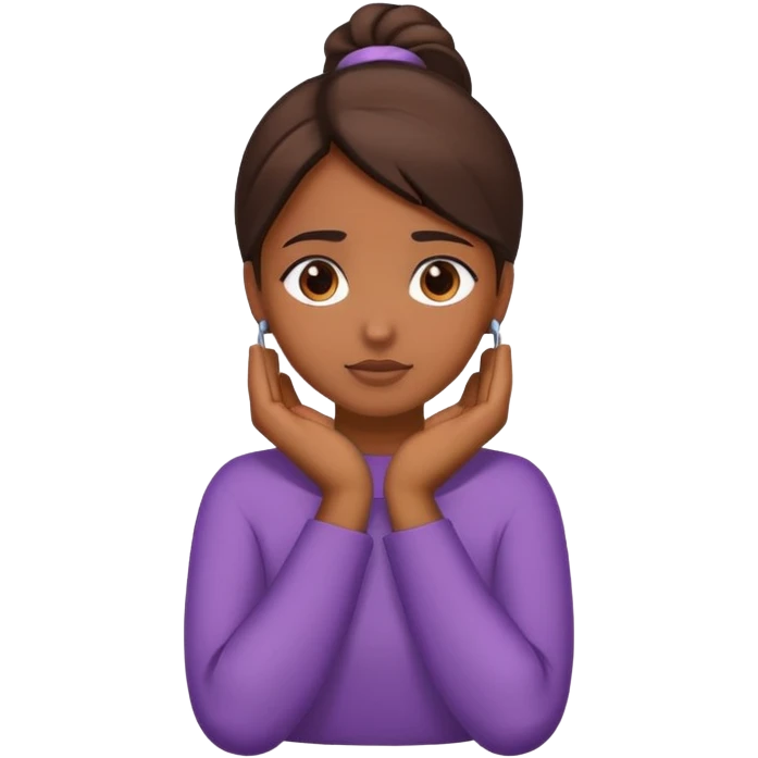girl crossed hands over neck emoji