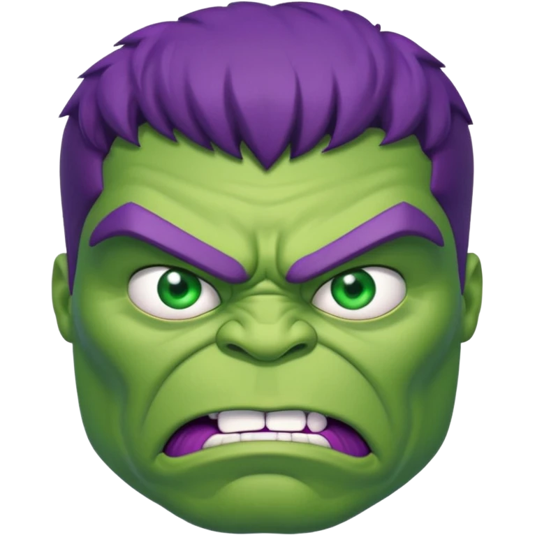 Purple hulk face  emoji