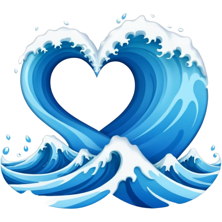 Heart Shape Shape Sea Wave emoji