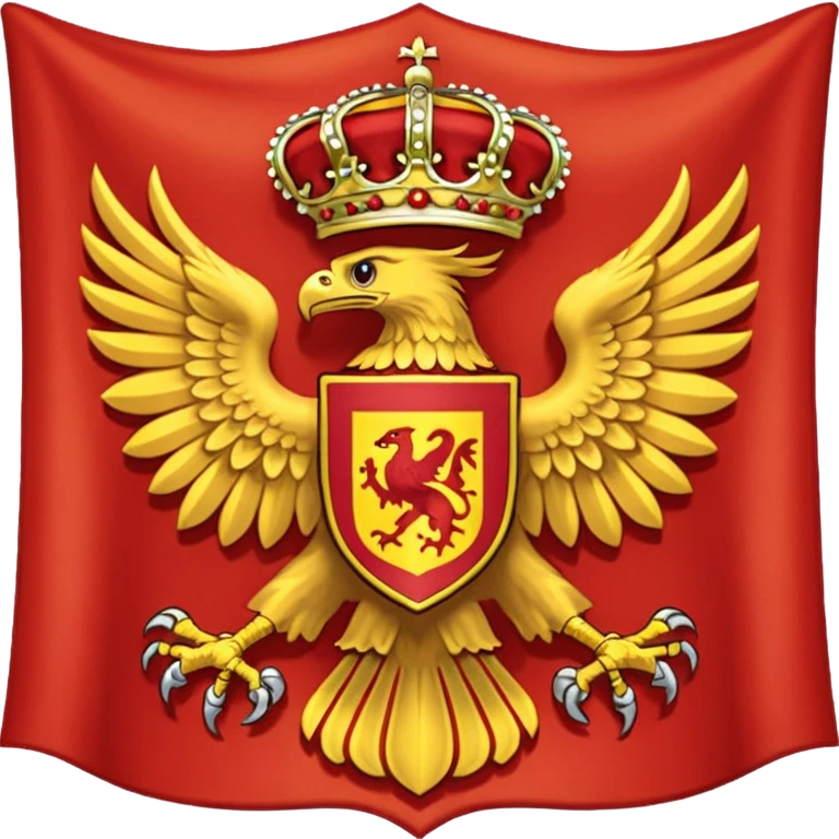 Bandera de españa actual con un águila marrón en el escudo emoji