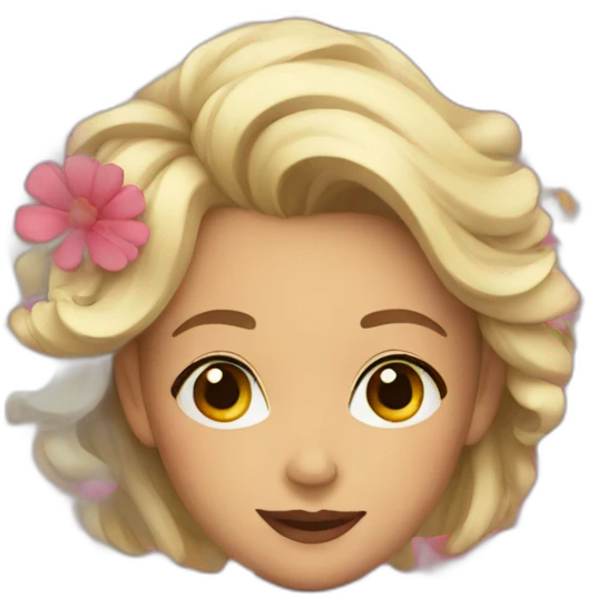 Girl with flowers emoji