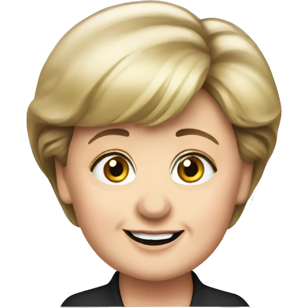 Angela Merkel waving emoji
