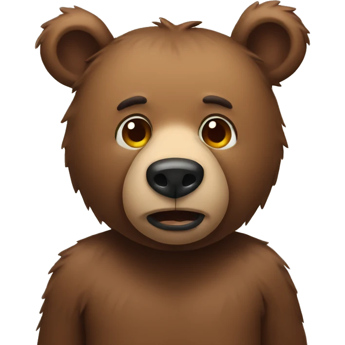 Tired bear emoji
