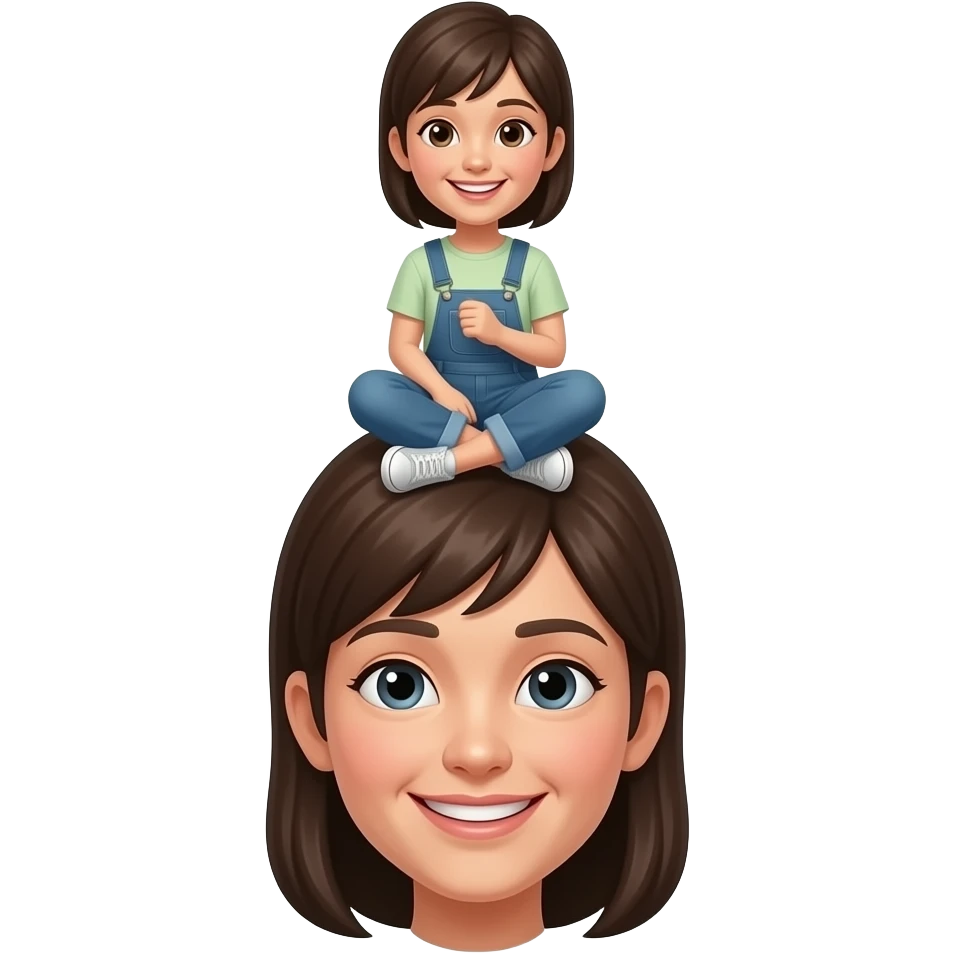 emoji sitting on another emoji’s face emoji