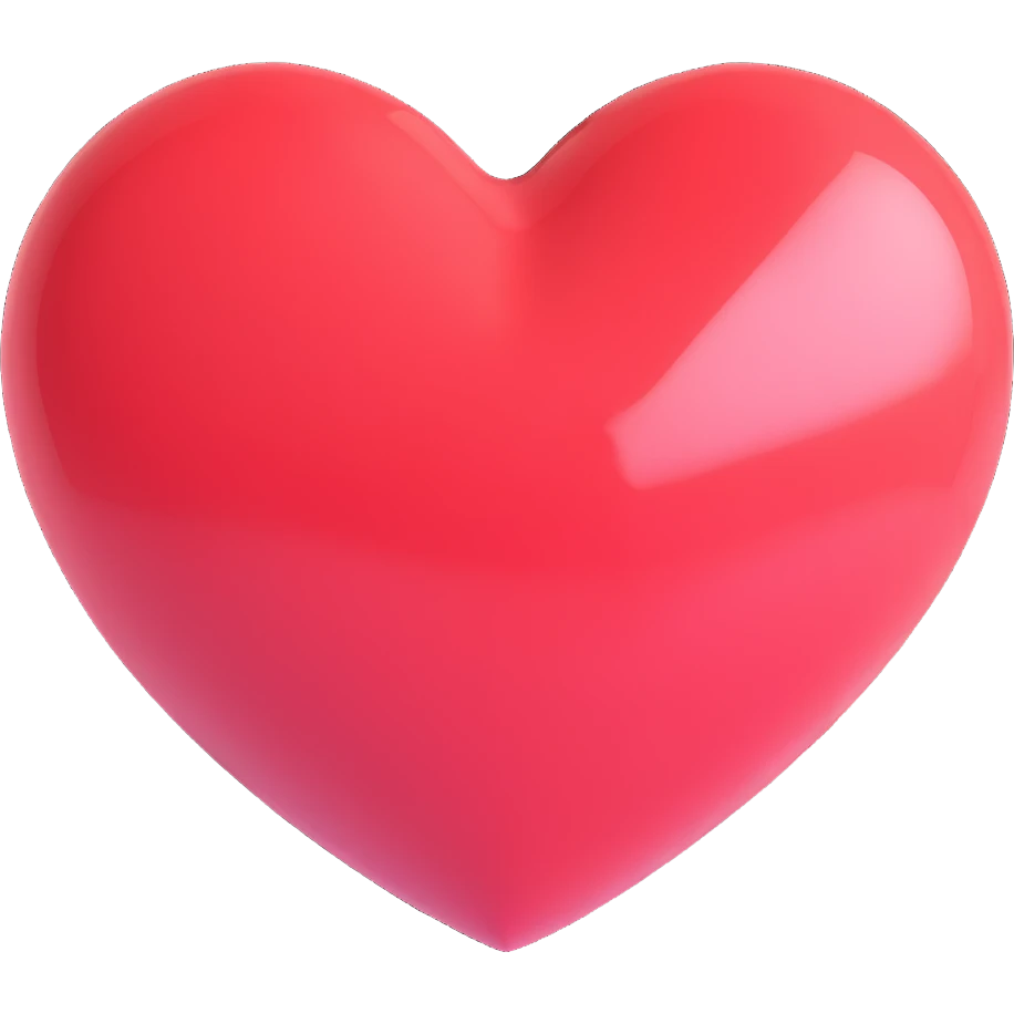 puffy heart, deep purple, glossy finish, playful look emoji