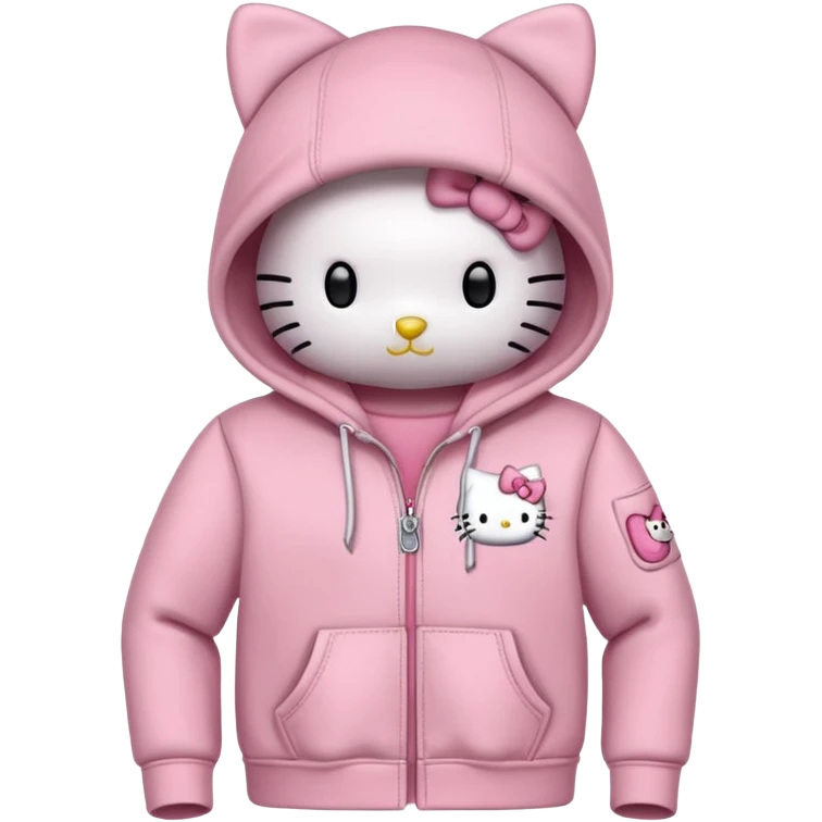 Wimebs Realistic Hello kitty Hoodie emoji