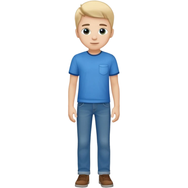 Naked boy with full body with a dick emoji