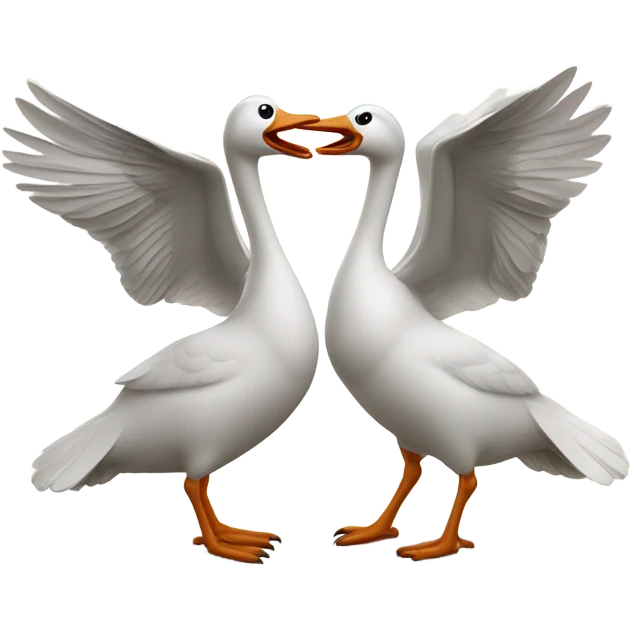 Silly goose fight emoji