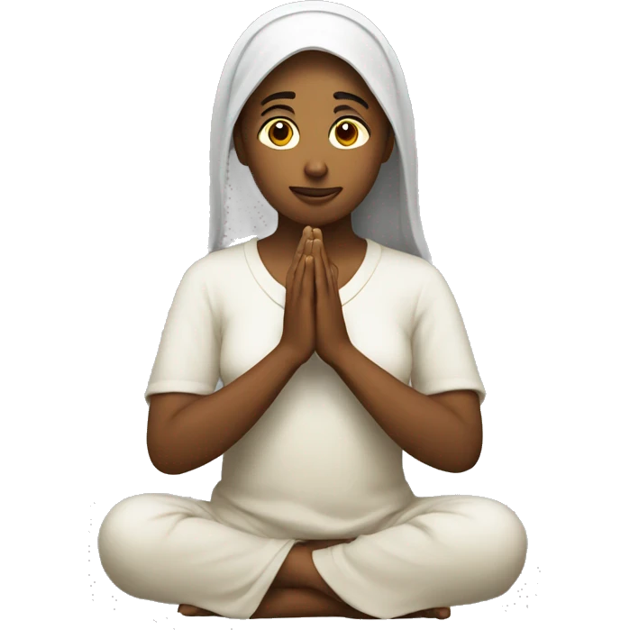 lady and God praying emoji
