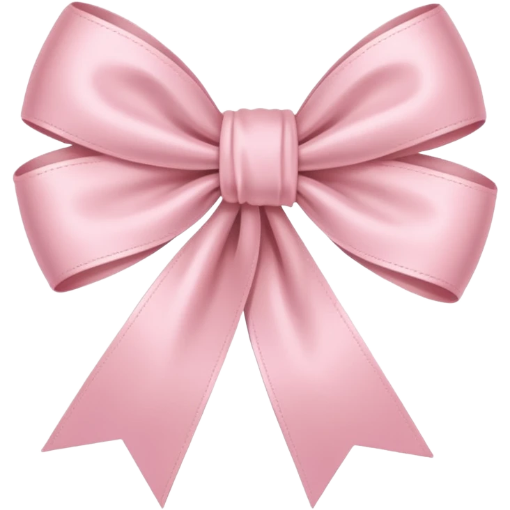 a pale pink ribbon, tied in a bow emoji