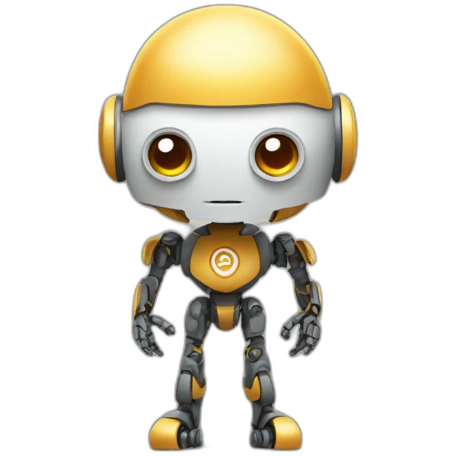 ki robot with an knowledge symbol emoji