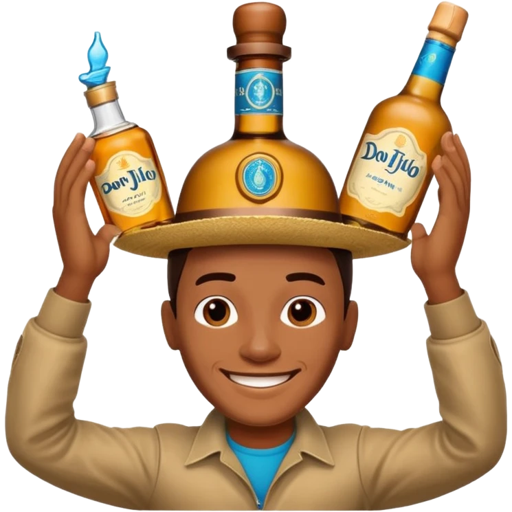 Person with Don Julio on top of head  emoji