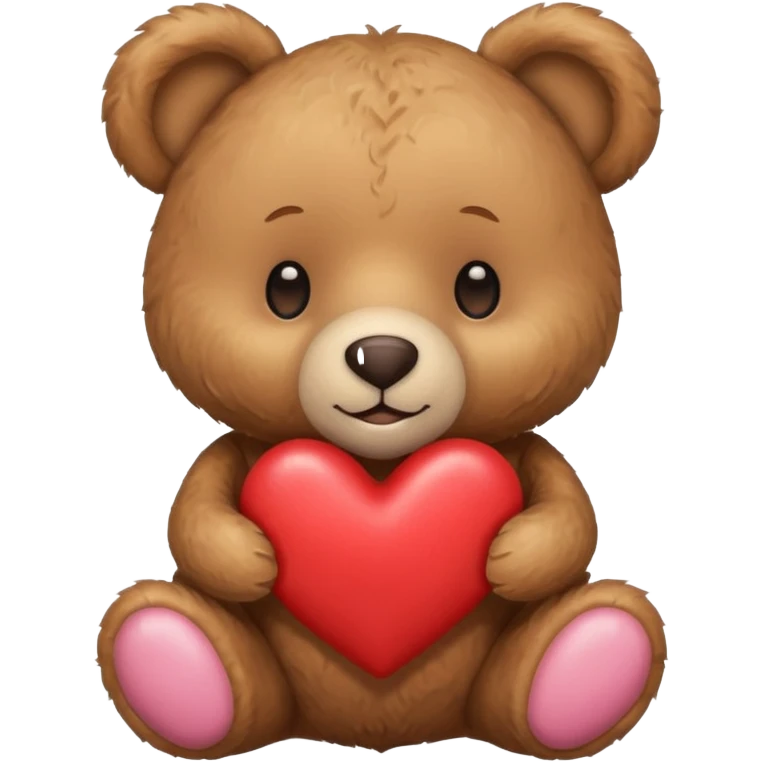 Teddy bear with love heart  emoji