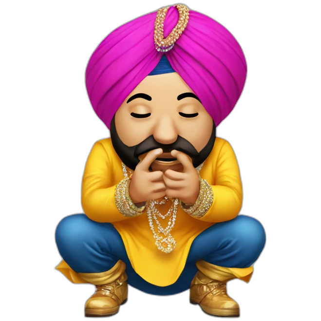 Daler mehndi puking emoji