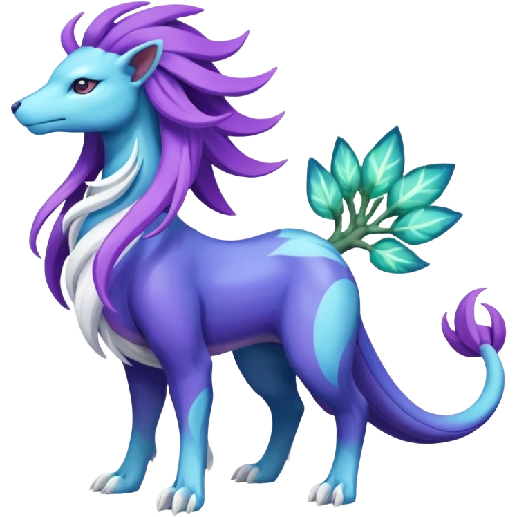 Suicune-Aurorus-Meganium-fusion (full body) emoji