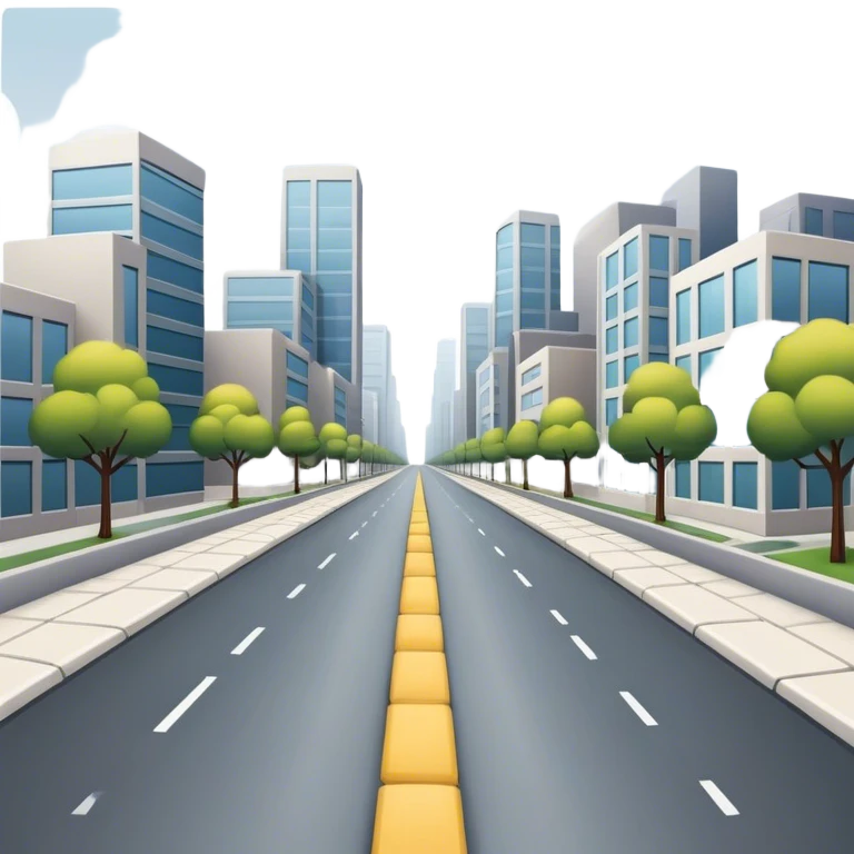 Road in a city with no buildings emoji