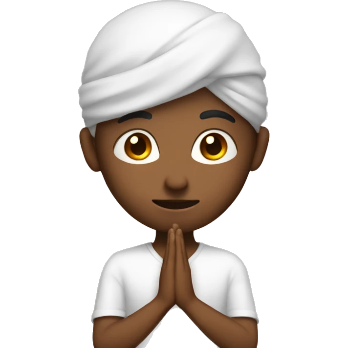 Remove face from namaste emoji emoji