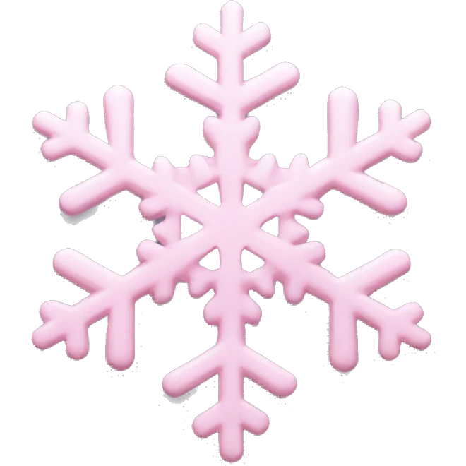 pastel pink snowflake  emoji